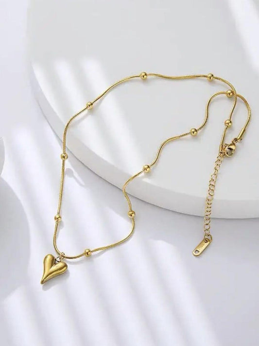 Minimalist Heart Necklace - Stainless Steel