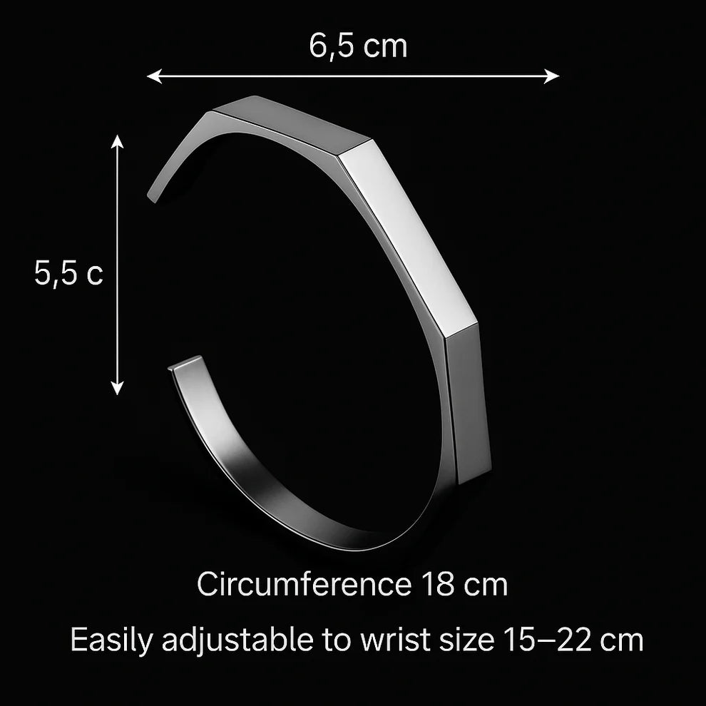 Titan Stainless Steel Hex Bracelet