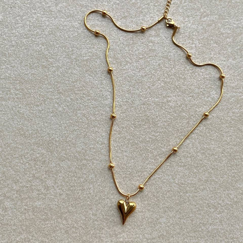 Minimalist Heart Necklace - Stainless Steel